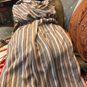 Ladies jump suit striped